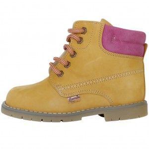 Zapatos de Niña - Bota Bambi Tipo Panamá color Camel y Fucsia