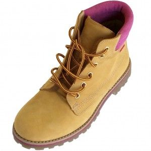 Zapatos de Niña - Bota Yowas color Camel y Fucsia