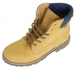Zapatos de Niño - Bota Yowas color Camel y Marino