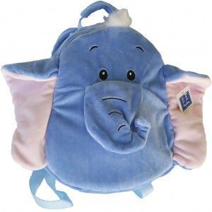 Mochila de Elefante en Terciopelo Azul