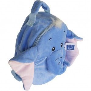 Mochila de Elefante en Terciopelo Azul