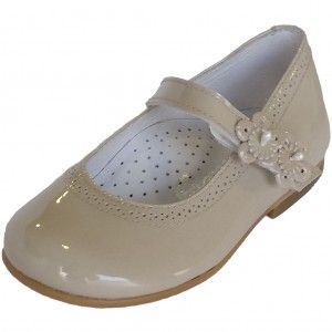 Zapatos de Niña - Merceditas Bambi en Charol Beige