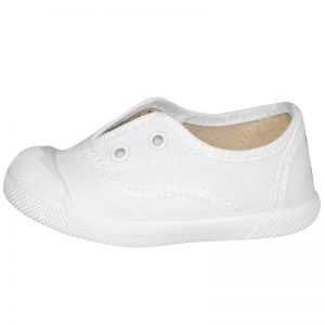 Zapatilla JAVER De Lona Blanca Unisex Con Puntera Ref-150