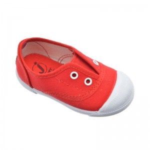 Javer Zapatilla de Lona Roja Puntera de Goma
